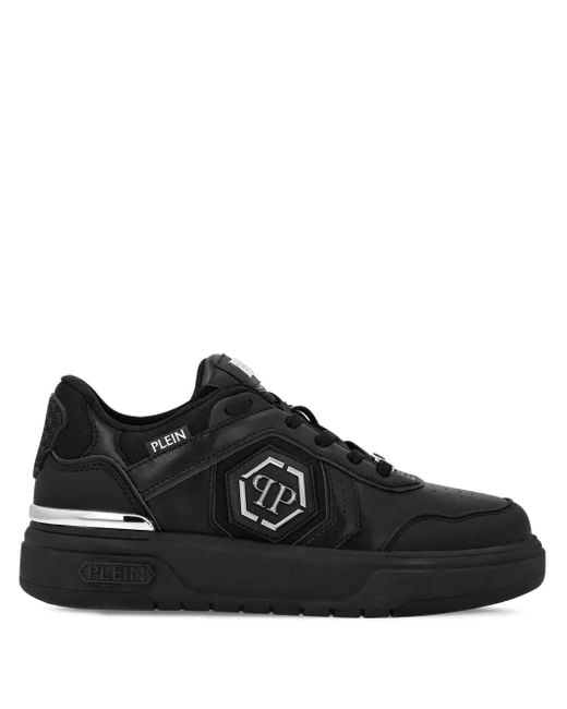 Philipp Plein Black Sk8R Plein Low-Top Sneakers