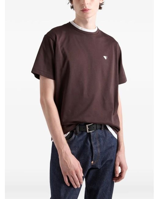 Prada Red Cotton T-Shirt for men