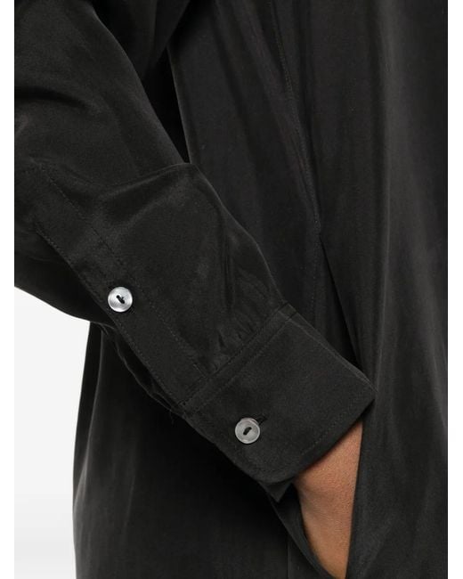 P.A.R.O.S.H. Button-Up Midi-Jurk in het Black