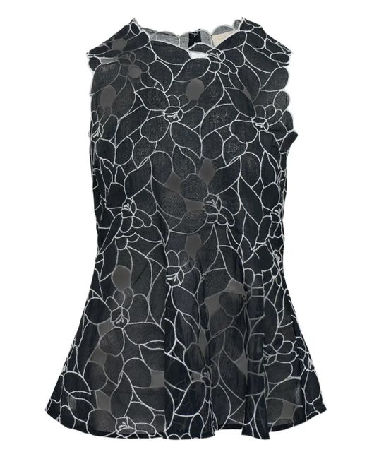 Ulla Johnson Ali Tanktop Met Bloemenprint in het Black
