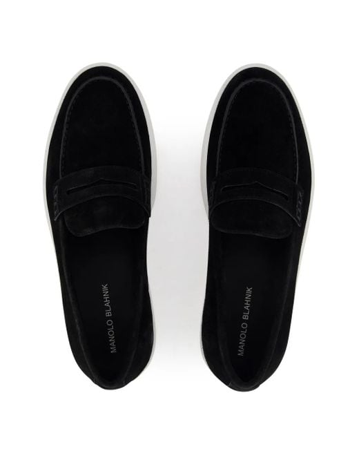 Loafers Manolo Blahnik pour homme en coloris Black