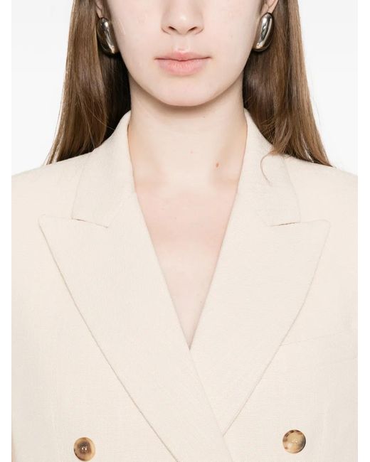 Wardrobe NYC Natural Double-Breasted Blazer