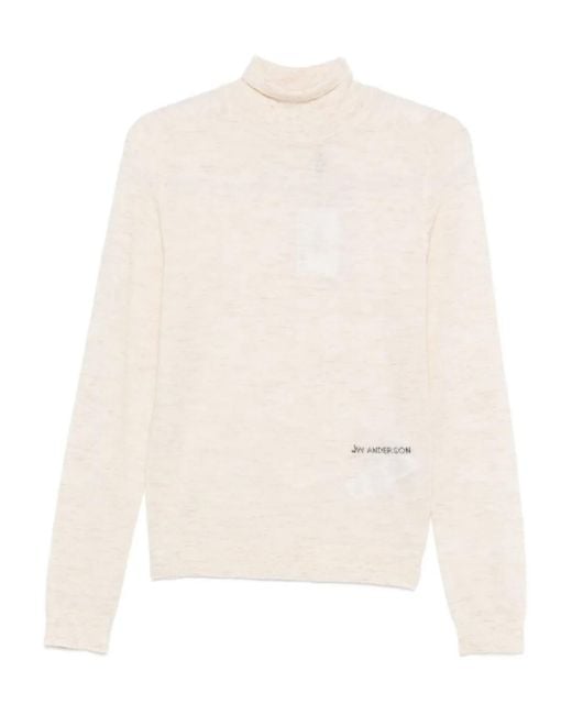 J.W. Anderson White Pullover mit Rollkragen
