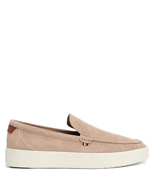 メンズ Tommy Hilfiger スエード ローファー Natural