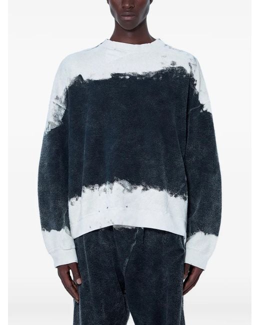NOMARHYTHM Blue Long-Sleeve Crew Neck Sweater for men