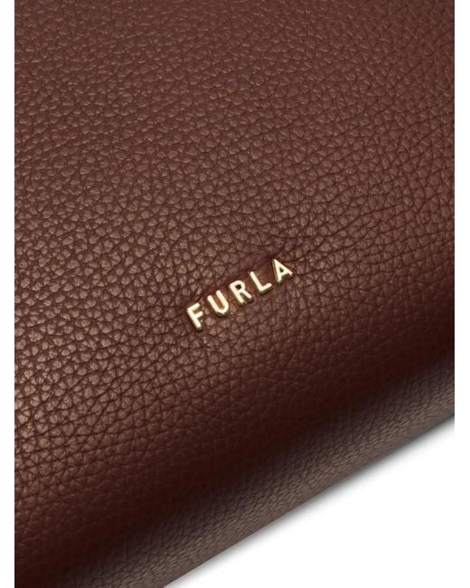 Furla Brown Sac À Main S Atmosfera Dome En Cuir