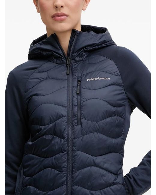 Peak Performance Blue Helium Quilted Hooded Jacket