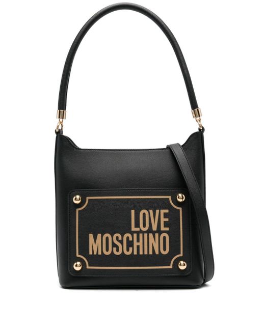 Love Moschino Schoudertas Met Logoprint in het Black