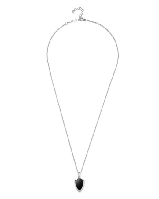 Mateo White Onyx Shield Necklace for men
