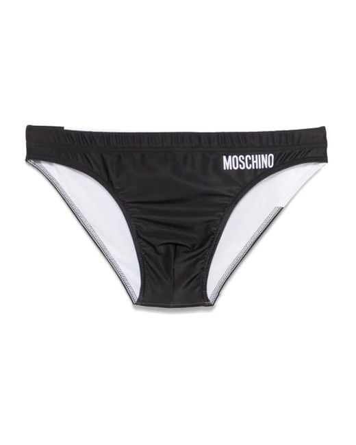 Moschino Black Ying Yang Swimsuit for men