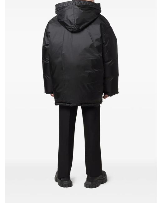 Marni Black Oversized Side-Zip Puffer Coat for men