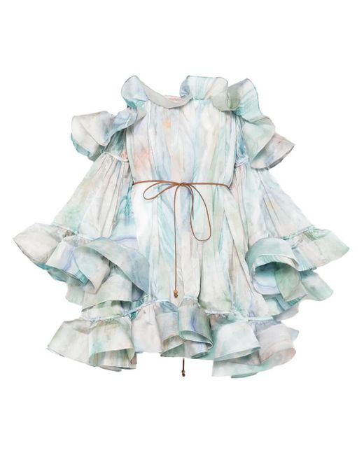 Zimmermann Illuminate ミニドレス Blue