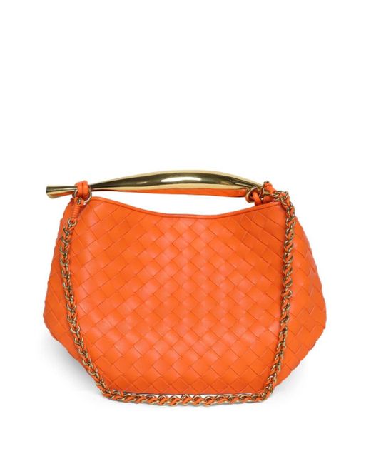 Bottega Veneta Orange Sardine Leather Tote Bag
