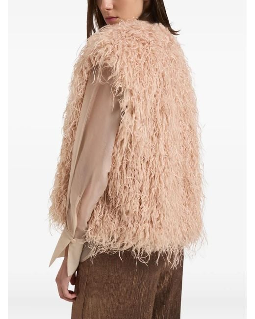 Forte_forte Brown Shaggy Faux-Fur Vest