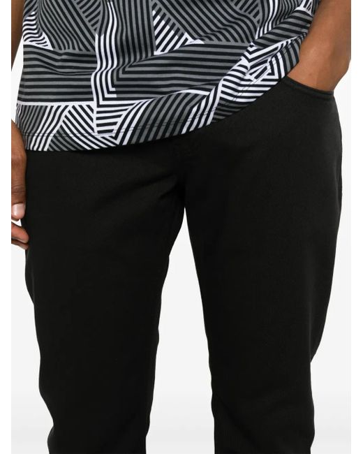 Dondup Black Logo-Print Trousers for men