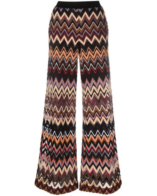 Pantalon ample à motif zigzag Missoni en coloris Multicolor