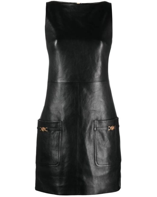 Abito Corto Con Placca Medusa di Versace in Black