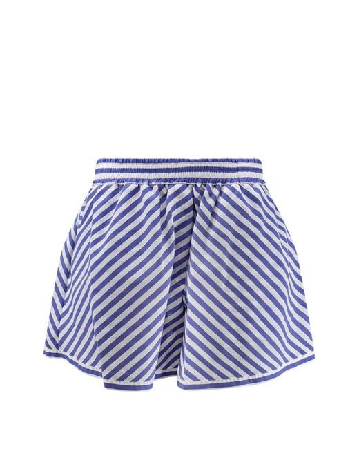 LAVI COUTURE Blue Striped Shorts