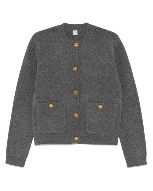 Totême Gray Wool Cardigan