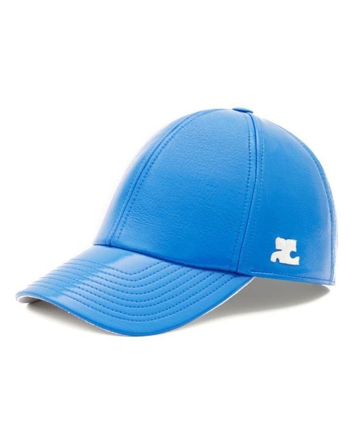 Courreges Blue Baseballkappe mit Logo-Patch
