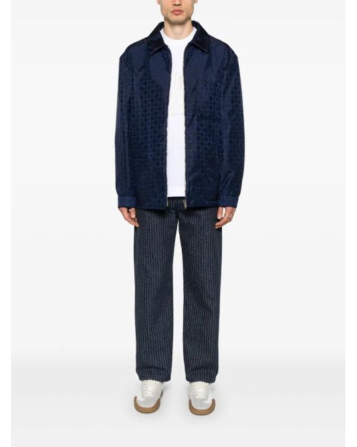 Givenchy Blue Monogram 72 Jacquard Overshirt for men