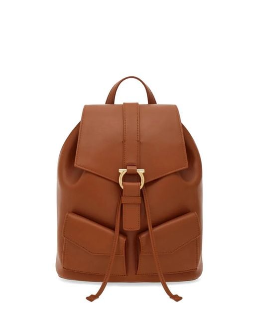Ferragamo Brown Leather Backpack (M)