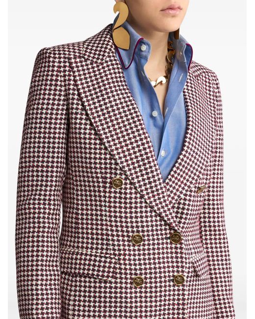 Etro Jack Met Pied-De-Poule Print in het Multicolor