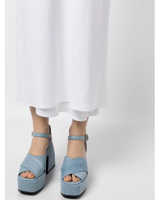Reformation White Layla Linen Skirt