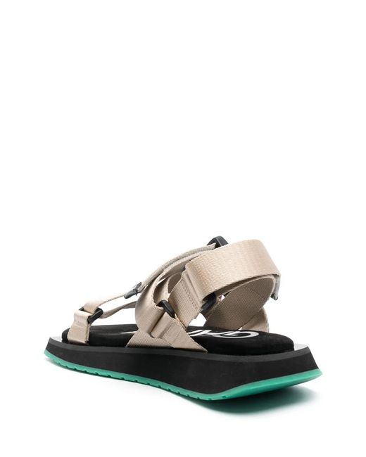 Ganni Black Performance Webbing Flat Sandals