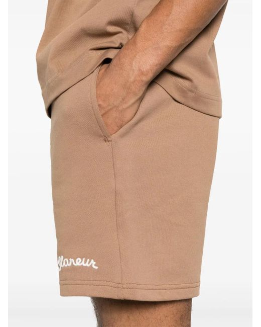 Pantalones cortos de chándal con logo flâneur de hombre de color Natural