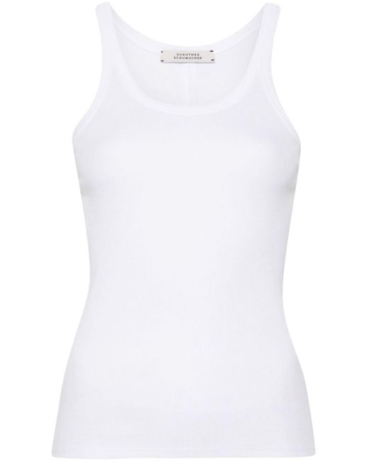 Dorothee Schumacher White Simply Timeless Ribbed Top