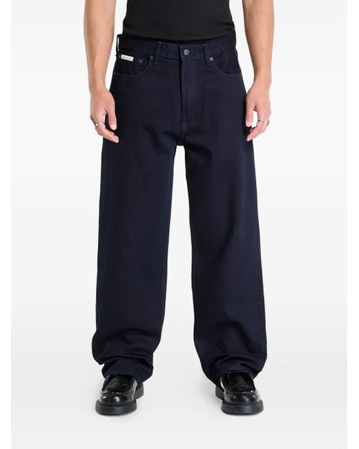 Calvin Klein Merlot Baggy Jeans in het Blue voor heren