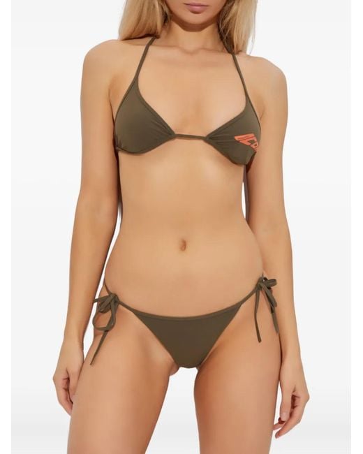 DSquared² Brown Tie-Side Bikini Bottoms