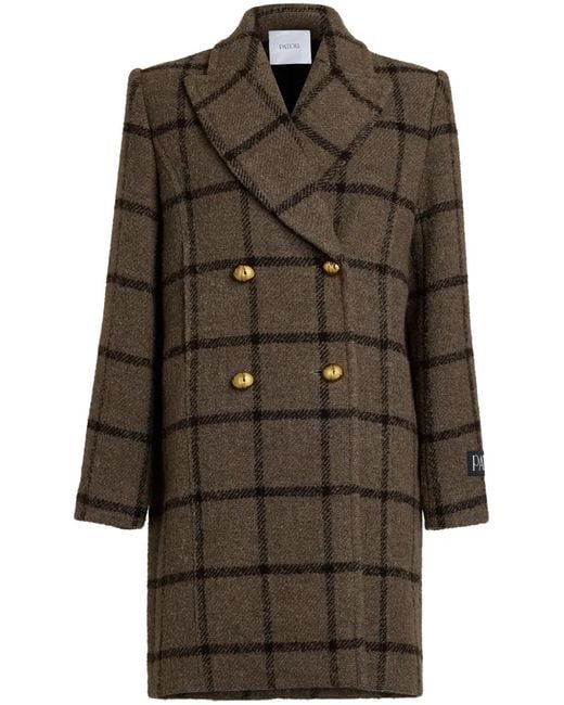 Patou Brown Double-Breasted Coat