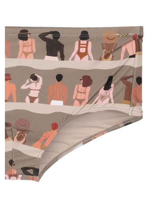 Costume da bagno con stampa grafica di Amir Slama in Pink da Uomo