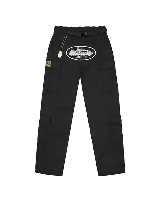 corteiz Black Pantalon Cargo Guerillaz 5 Starz for men