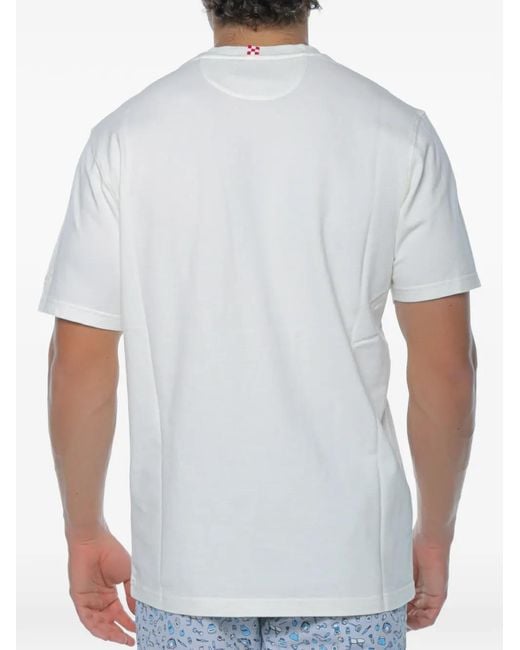 Mc2 Saint Barth White Bakewell Patch-Pocket T-Shirt for men