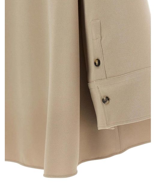 Alberto Biani Natural Concealed-Button Shirt