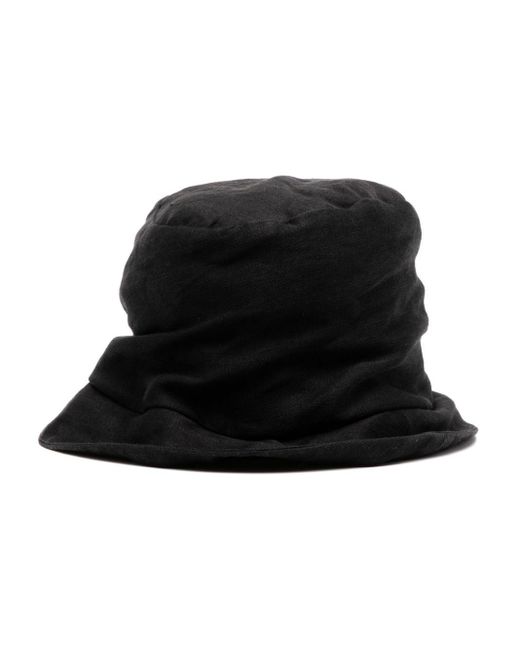 Forme D'expression Black Canvas Bucket Hat for men
