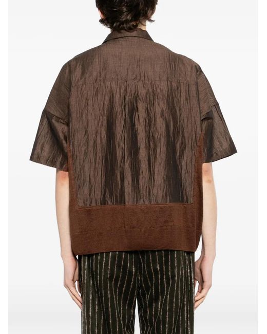 Undercover Brown Short-Sleeve Shirt for men