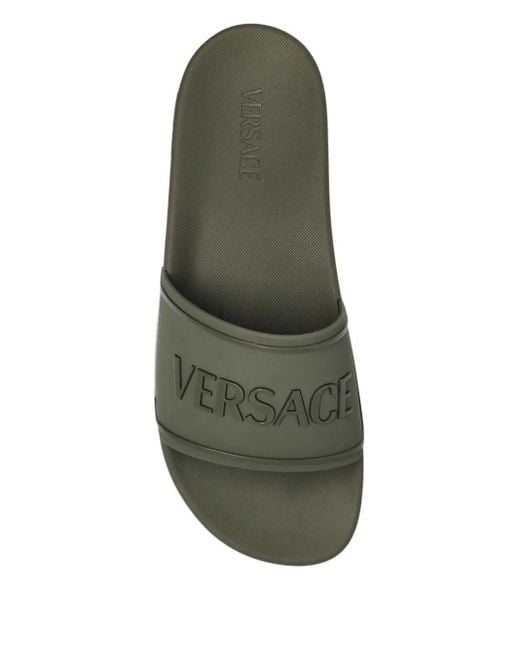 メンズ Versace ロゴ サンダル Green