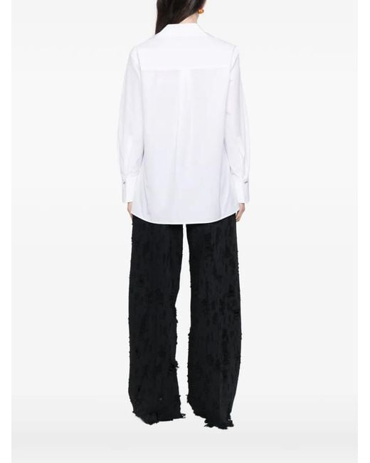 Marella White Tabarin Button-Fastening Shirt
