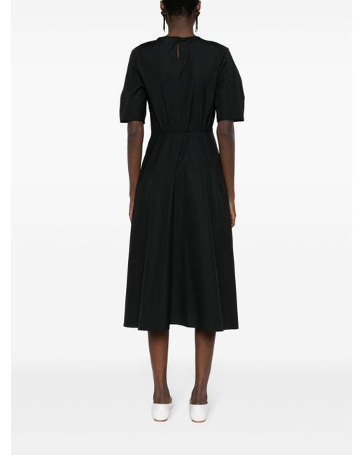 N°21 Black Popeline-Kleid mit Puffärmeln