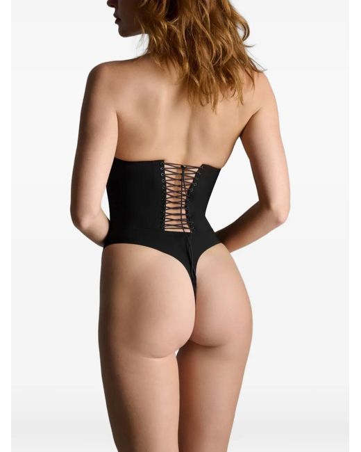 Maison Close Black Nuit Infinie Open-Back Bodysuit