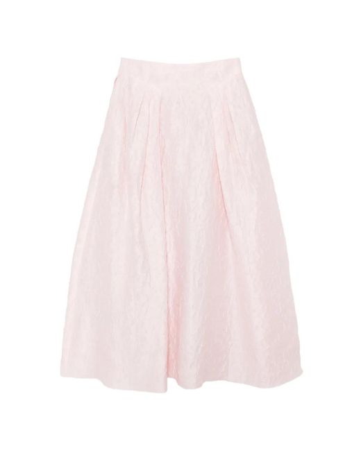 Shiatzy Chen Pink Jacquarded Skirt