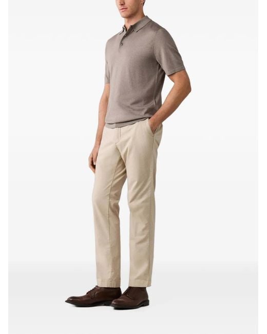 Hackett Natural Pantalon Kensington En Toile Texturée for men