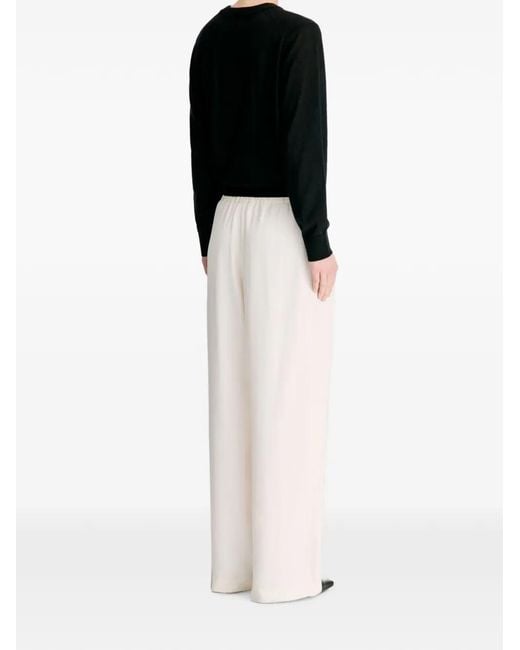 Loulou de Saison White Ellon Straight-Leg Drawstring Trousers