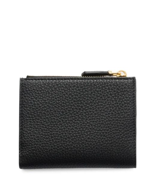 Prada Black Small Textured Leather Wallet