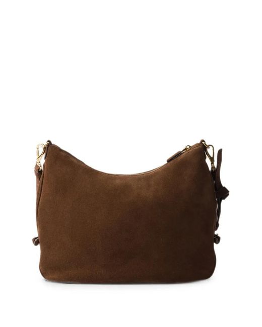 Borsa A Spalla Fold Grande di Prada in Brown