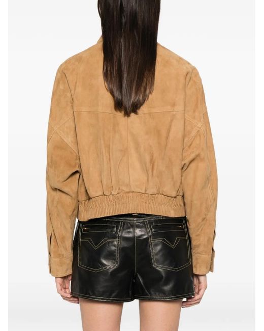 Versace Natural Suede-Effect Leather Jacket